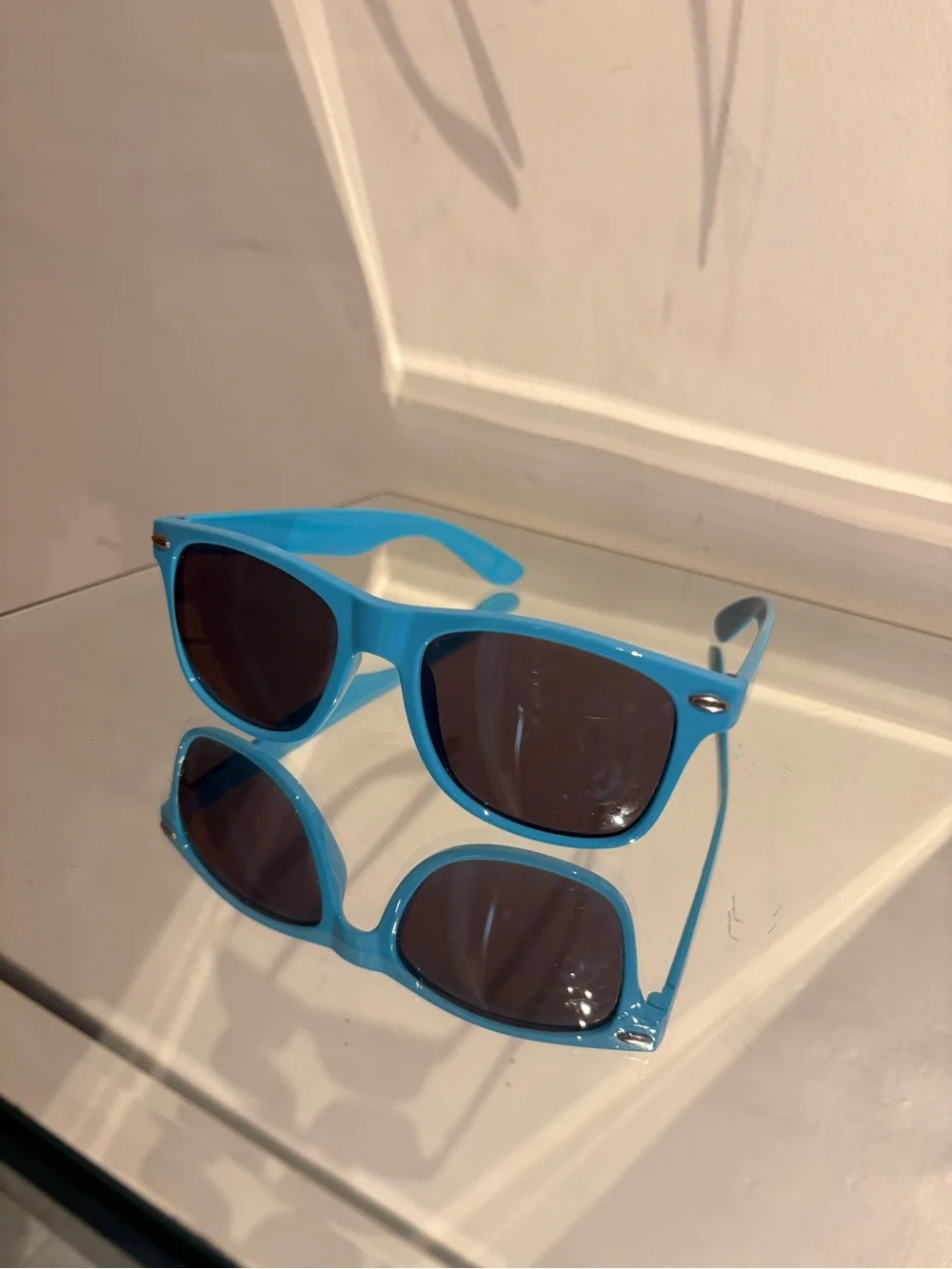 Electric blue Yasso yogurt sunglasses